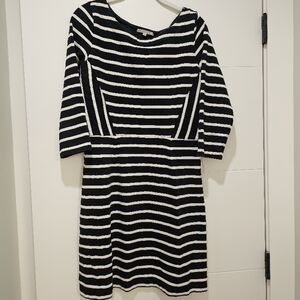 Gap Black and White Striped Dress